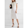 New Fashion Pleated Stretch-wool Midi Pencil Skirt DEM/DOM Manufacture Wholesale Fashion Women Apparel (TA5099S)